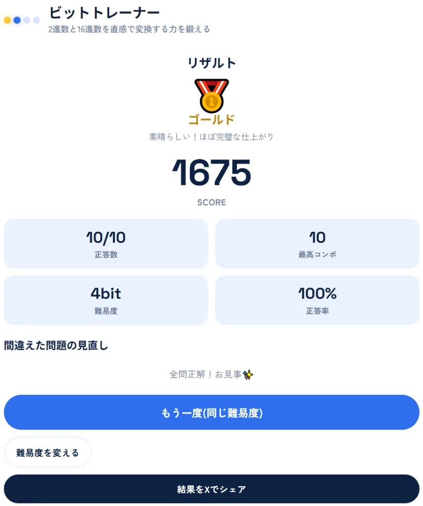リザルト画面
