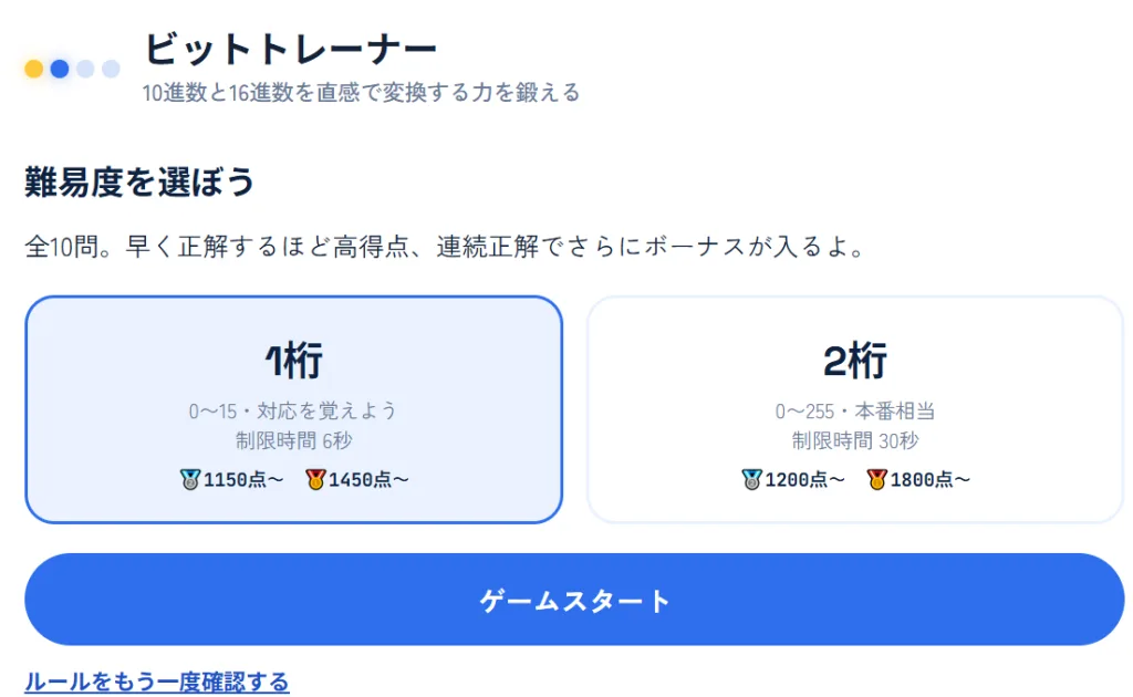 難易度選択画面