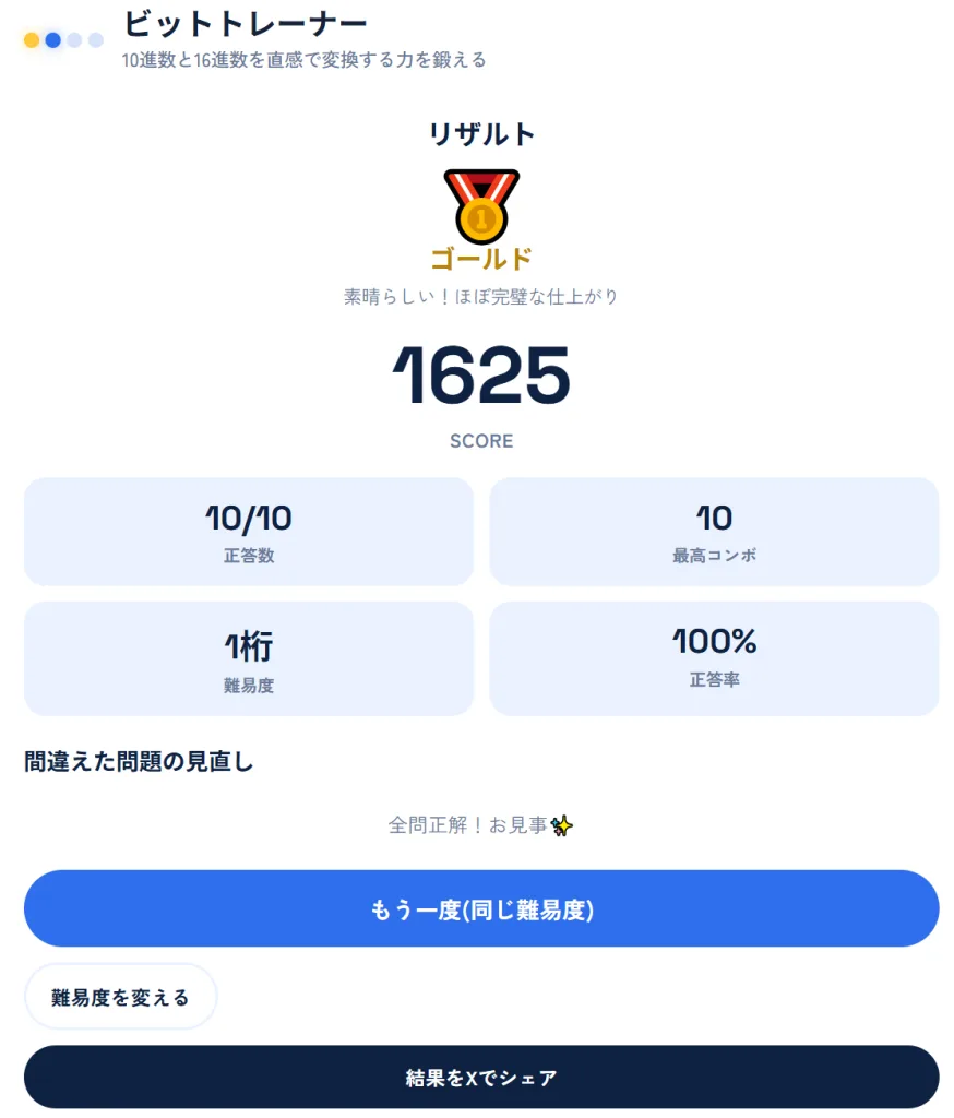 リザルト画面